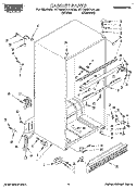 CABINET Diagram and Parts List for RT18EKRAW00  Roper Refrigerator