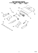 TOP VENTING PARTS, OPTIONAL PARTS Diagram and Parts List for KEBC207KBL02  KitchenAid Wall Oven