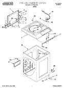 TOP AND CABINET Diagram and Parts List for CCW5264W2  Whirlpool Washer