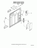 INNER DOOR PARTS Diagram and Parts List for CUD6710WB0  Crosley Dishwasher