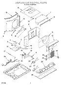 AIRFLOW AND CONTROL Diagram and Parts List for CAH12WB90  Crosley Air Conditioner