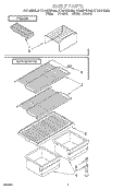 SHELF Diagram and Parts List for RT14HDXDN02  Roper Refrigerator