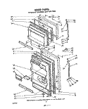 DOOR Diagram and Parts List for ET12NCXSW00  Whirlpool Refrigerator
