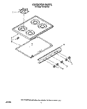 COOKTOP Diagram and Parts List for FGP325VL0  Whirlpool Range