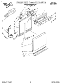 FRAME AND CONSOLE Diagram and Parts List for DP8500XBN0  Whirlpool Dishwasher