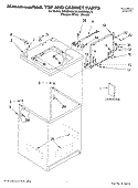 TOP AND CABINET, LITERATURE Diagram and Parts List for KAWS700LQ0  KitchenAid Washer