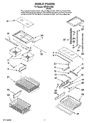 SHELF PARTS Diagram and Parts List for KRFC90100B0  KitchenAid Refrigerator