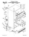 CABINET Diagram and Parts List for ET22PKXAN01  Whirlpool Refrigerator