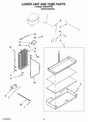 LOWER UNIT AND TUBE PARTS Diagram and Parts List for KSSS42FTX03  KitchenAid Refrigerator