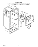 LINER Diagram and Parts List for ET20DMXAN00  Whirlpool Refrigerator