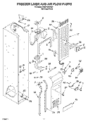 FREEZER LINER AND AIR FLOW Diagram and Parts List for KSSP42QKS01  KitchenAid Refrigerator