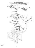INTERIOR Diagram and Parts List for MH6150XLB0  Whirlpool Microwave