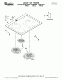COOKTOP PARTS Diagram and Parts List for GY399LXUS04  Whirlpool Range