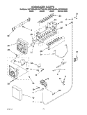 ICE MAKER Diagram and Parts List for GC5THGXLB00  Whirlpool Refrigerator