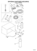 OPTIONAL PARTS (NOT INCLUDED) Diagram and Parts List for ACM062MM0  Whirlpool Air Conditioner