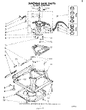 MACHINE BASE Diagram and Parts List for LA7400XMW2  Whirlpool Washer
