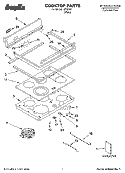 COOKTOP PARTS Diagram and Parts List for IJP89801  Inglis Range