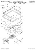 COOKTOP Diagram and Parts List for KESH307BAL6  KitchenAid Range