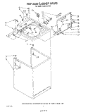 TOP AND CABINET Diagram and Parts List for LA6200XPW3  Whirlpool Washer