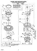 PUMP AND MOTOR PARTS Diagram and Parts List for DU948PWPQ1  Whirlpool Dishwasher