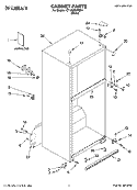 CABINET PARTS Diagram and Parts List for CT18GMXRQ01  Crosley Refrigerator