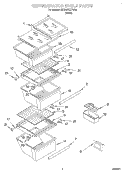 REFRIGERATOR SHELF Diagram and Parts List for 6ED22PKXFW02  Whirlpool Refrigerator