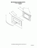 MICROWAVE DOOR PARTS Diagram and Parts List for KBHS109SSS03  KitchenAid Microwave