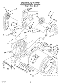BULKHEAD Diagram and Parts List for GGW9878JQ1  Whirlpool Dryer