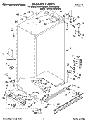 CABINET PARTS Diagram and Parts List for KSSO48QMX02  KitchenAid Refrigerator