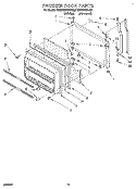FREEZER DOOR Diagram and Parts List for KTRD18KXWH20  Whirlpool Refrigerator