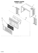 CABINET PARTS Diagram and Parts List for ACQ058PL0  Whirlpool Air Conditioner
