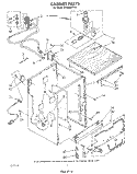 CABINET Diagram and Parts List for DP8500XTN4  Whirlpool Dishwasher