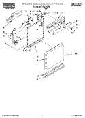 FRAME AND CONSOLE Diagram and Parts List for RUD3000DB2  Roper Dishwasher