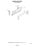 BACKGUARD Diagram and Parts List for SF3000SRW1  Whirlpool Range