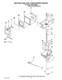 MOTOR AND ICE CONTAINER PARTS Diagram and Parts List for KFIS27CXMS6  KitchenAid Refrigerator