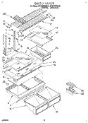 SHELF Diagram and Parts List for RT22AKXBW00  Roper Refrigerator