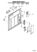 INNER DOOR PARTS Diagram and Parts List for DU895SWPQ0  Whirlpool Dishwasher