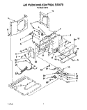 AIR FLOW AND CONTROL Diagram and Parts List for R1212  Whirlpool Air Conditioner