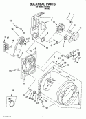 BULKHEAD PARTS, OPTIONAL PARTS (NOT INCLUDED) Diagram and Parts List for IV87000  Inglis Dryer