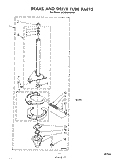 BRAKE AND DRIVE TUBE Diagram and Parts List for LA7460XMW0  Whirlpool Washer