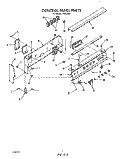 CONTROL PANEL , LIT/OPTIONAL Diagram and Parts List for F9858X0  Roper Range