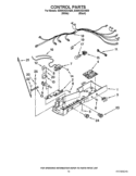 CONTROL PARTS Diagram and Parts List for ED5KVEXVQ05  Whirlpool Refrigerator
