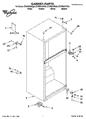 CABINET PARTS Diagram and Parts List for ET4WSKYKQ06  Whirlpool Refrigerator