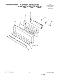 CONTROL PANEL, LITERATURE Diagram and Parts List for KEBS207YAL1  KitchenAid Wall Oven