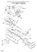 MOTOR AND ICE CONTAINER Diagram and Parts List for 6GD25DCXHS00  Whirlpool Refrigerator