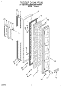 FREEZER DOOR Diagram and Parts List for RS20AKXDN00  Roper Refrigerator