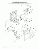 DISPENSER FRONT PARTS Diagram and Parts List for KSRG25FVMS02  KitchenAid Refrigerator