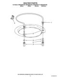 HEATER PARTS Diagram and Parts List for WDF530PAYM2  Whirlpool Dishwasher