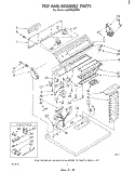 TOP AND CONSOLE , LITERATURE AND OPTIONAL Diagram and Parts List for LG9806XPW0  Whirlpool Dryer