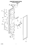 FREEZER DOOR Diagram and Parts List for 7ED0GTQXKQ00  Whirlpool Refrigerator